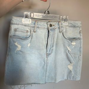 Light denim skirt